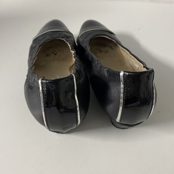 AGL Attilio Giusti Leombruni Pump Ballet Black Leather Wedge Heel Cap 37… - Picture 6 of 11